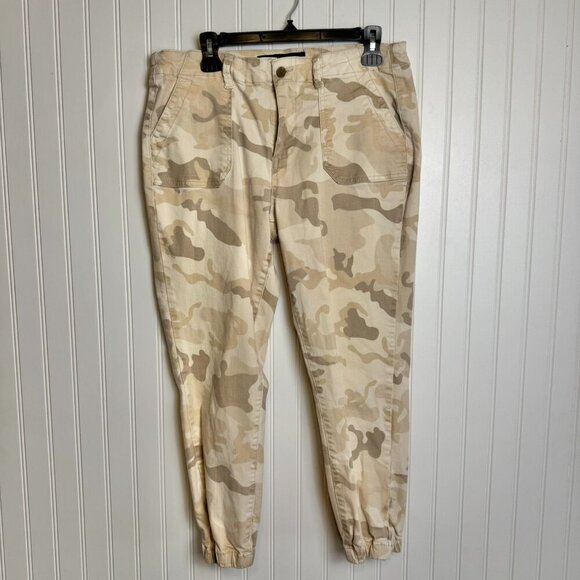 Boston Proper Khaki Camo Crop Jogger Style Jeans P25 - Picture 1 of 4